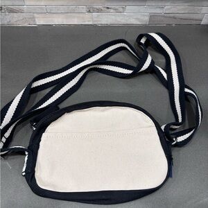 Lands end Stylish Black and Cream Crossbody Bag